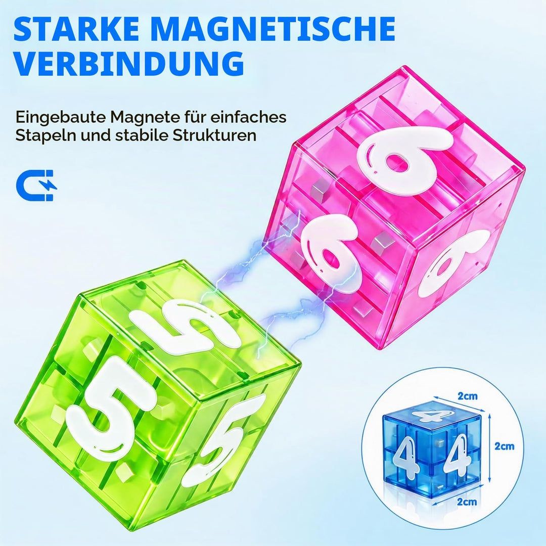 Mini Magnetische Bausteine 40PCS Magnetbausteine Reiseset mit Metallbox für Kinder, Magnetic Buildin