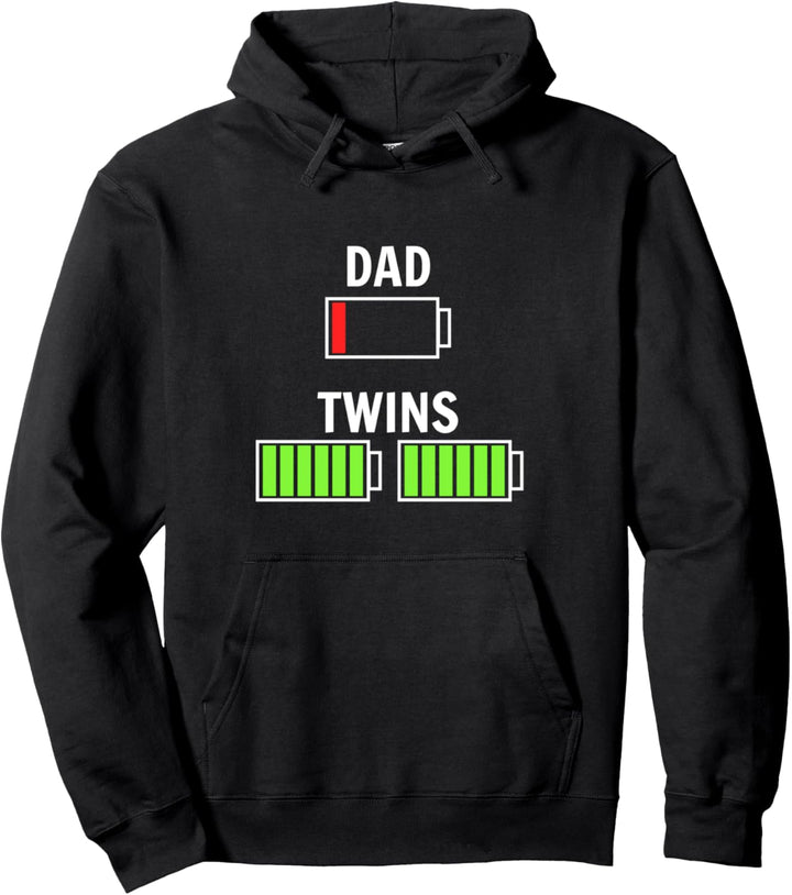 Papa Batterie Dad Partner Akku Zwillinge Partnerlook Pullover Hoodie