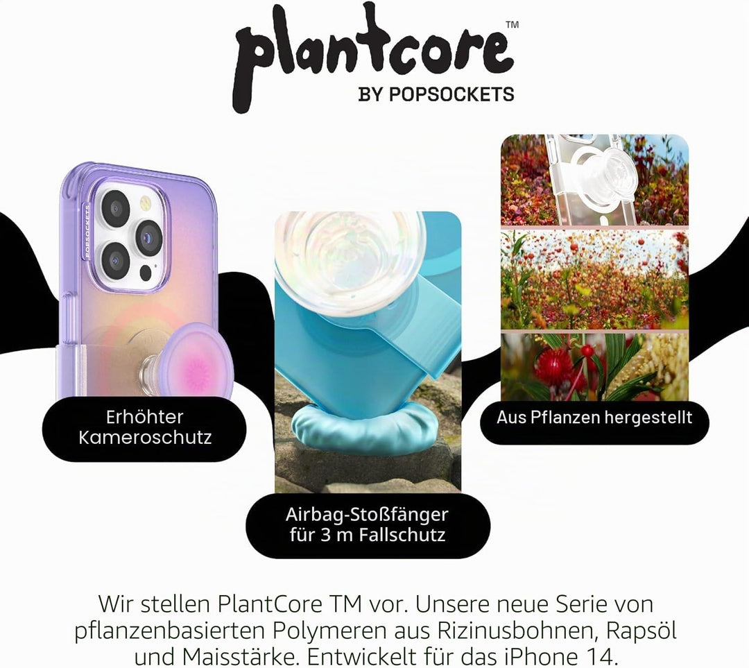 PopSockets: PopCase PlantCore für MagSafe - Hülle für iPhone 14 Pro Max mit Abnehmbarem PopGrip Slid