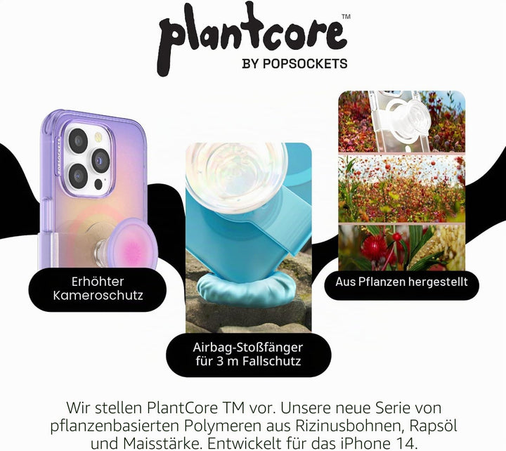 PopSockets: PopCase PlantCore für MagSafe - Hülle für iPhone 14 Pro Max mit Abnehmbarem PopGrip Slid