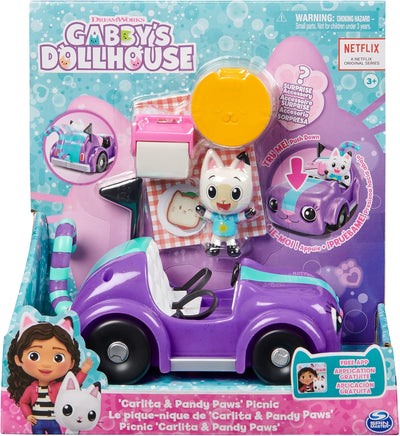 Gabby’s Dollhouse, Carlita-Spielzeugauto mit Pandy Paws-Sammelfigur & Magical Musical Cat Ears, Haar