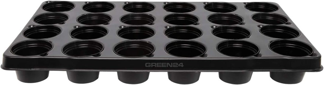 GREEN24 Hydroponik TP24-7 Zimmergewächshaus mit 24 Rundtöpfen Ø 7cm | Zimmer-Gewächshaus mit automat