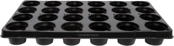 GREEN24 Hydroponik TP24-7 Zimmergewächshaus mit 24 Rundtöpfen Ø 7cm | Zimmer-Gewächshaus mit automat