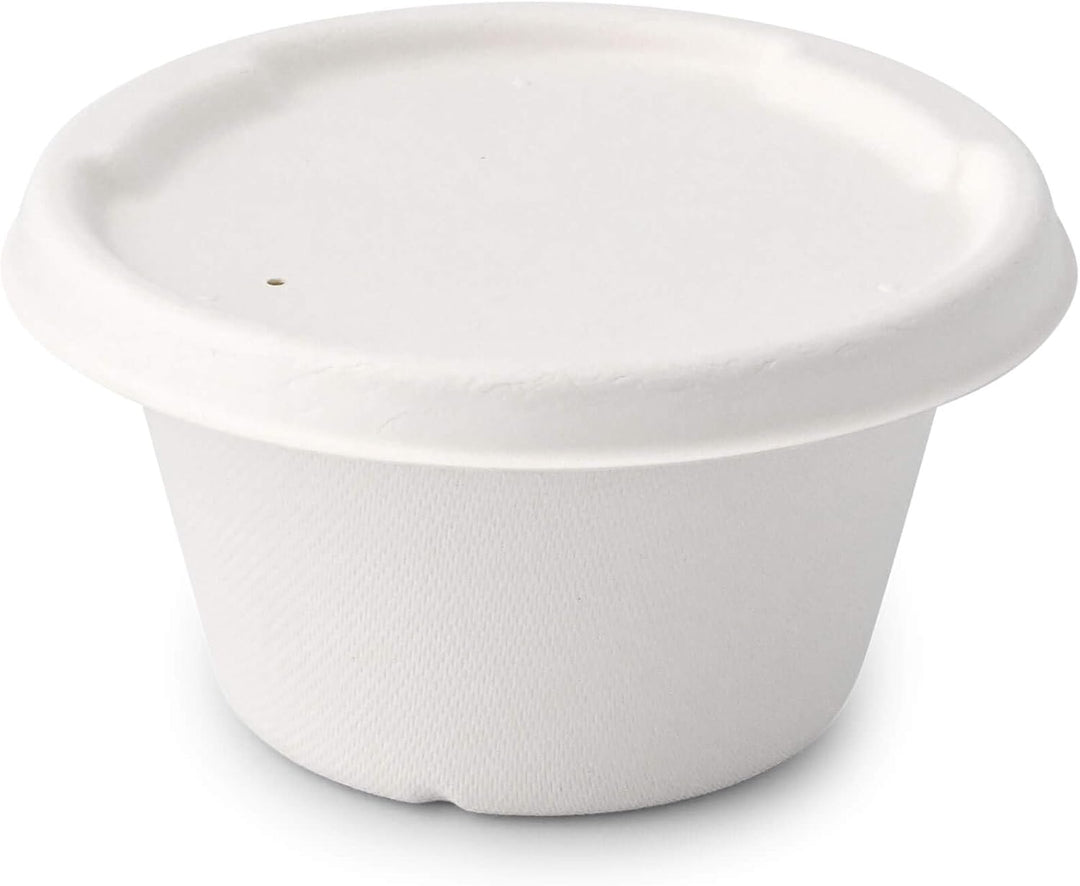 BIOZOYG Umweltfreundliche Suppenbecher aus Zuckerrohr I 50 Stück 375ml Einwegbecher Einmalbecher Weg