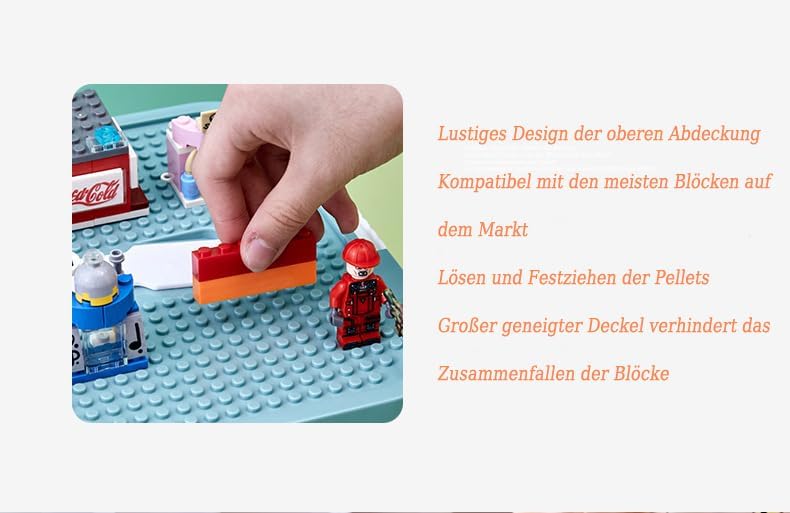Zweistufig Aufbewahrungsbox für Lego Bausteine Ablagefächer Stapelbar Kisten Spielzeug Aufbewahrung
