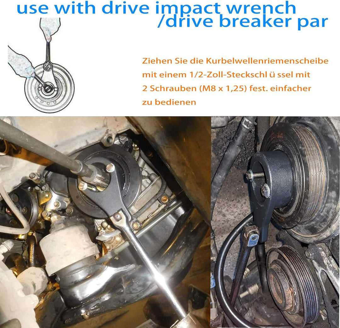 CTcar für Toyota/Lexus Kurbelwelle Dämpfer Riemenscheibe Haltehalter Harmonic Tool mit 2 Kurbelschra