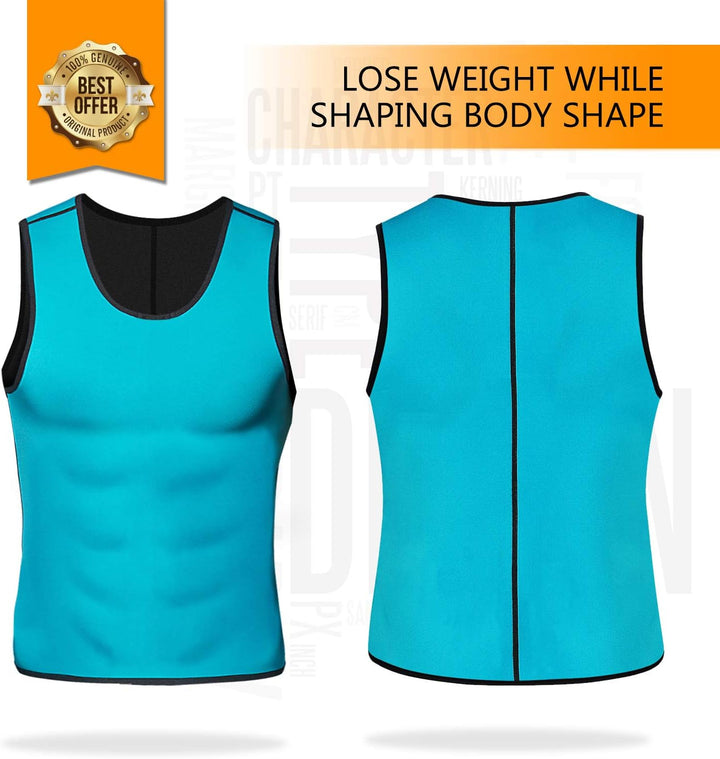 NOVECASA Herren Neopren Sweatweste Männer mit Reissverschluss Sauna Weste Kompressionsweste Tank Top