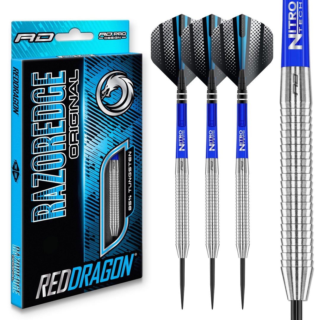RED DRAGON Razor Edge Series Dartpfeile Tungsten Profi Steel Darts mit Flights und Schäfte 60 G 3, 6