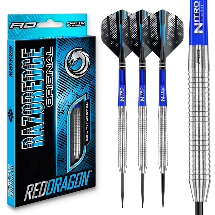 RED DRAGON Razor Edge Series Dartpfeile Tungsten Profi Steel Darts mit Flights und Schäfte 60 G 3, 6