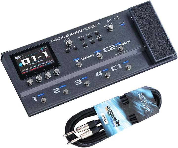 Boss GX-100 Multi-Effektgerät + keepdrum Klinken-Kabel