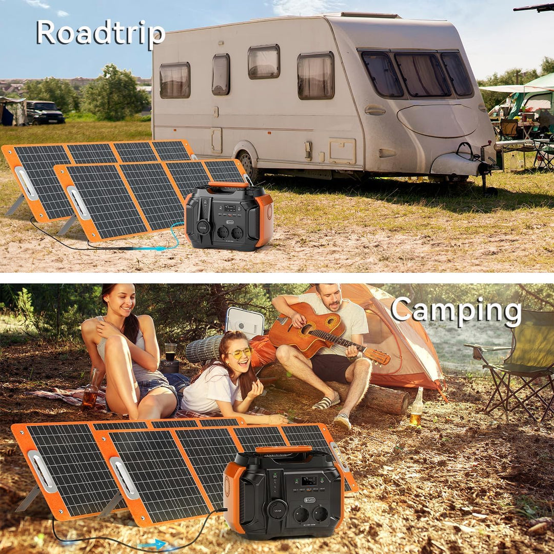 FF FlashFish 18 V/100 W faltbares Solarpanel, tragbares Solarladegerät mit DC-Ausgang für Flashfish