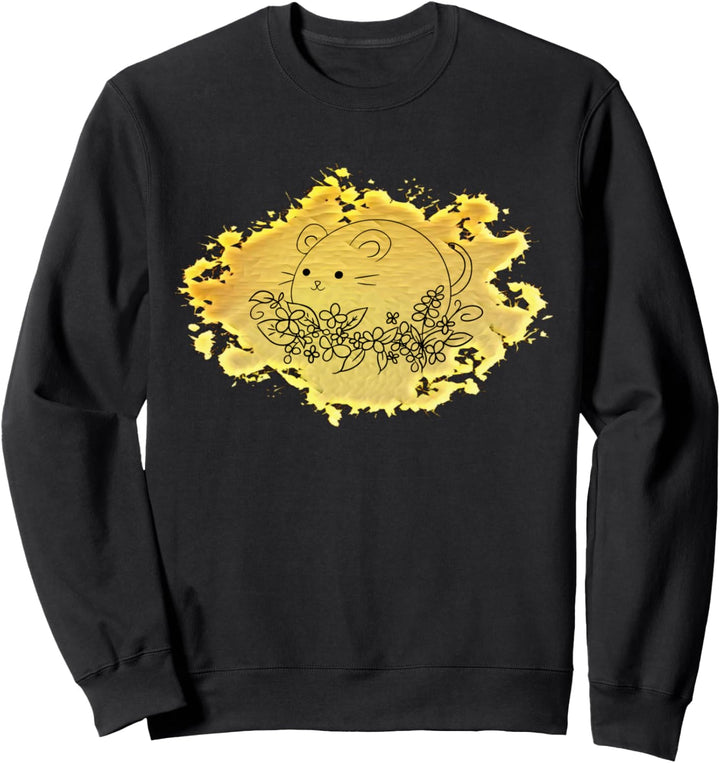 Ratten Motiv süsse Ratte Nagetiere Käse Haustiere Ratte Sweatshirt