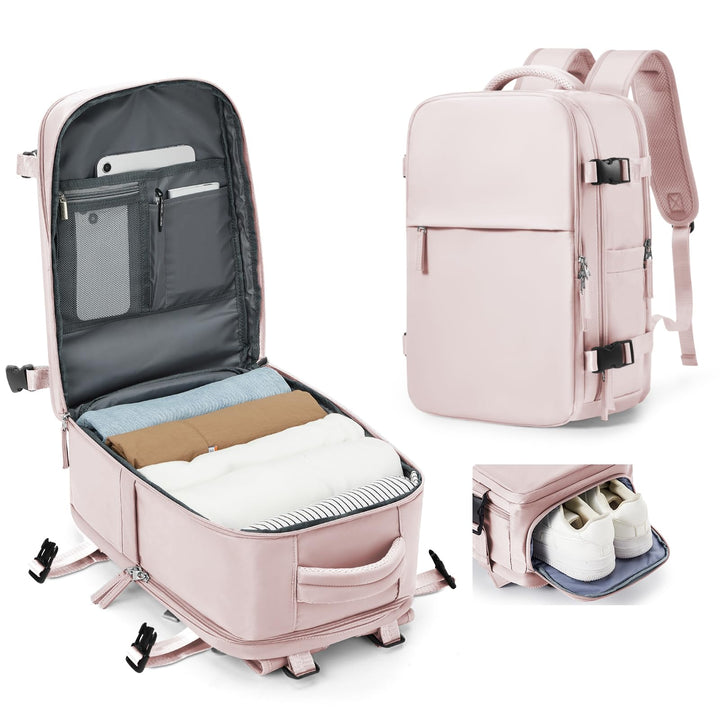 SZLX Grosser Reiserucksack Damen,Vakuum Rucksack mit Pumpe Ryanair Handgepäck 40x30x20 Herren, Wizza