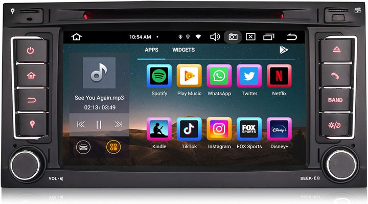 Erisin Android 12 8-Kern 4GB RAM+ 64GB ROM Autoradio Mit GPS für VW Touareg T5 Multivan 7 Zoll Navig