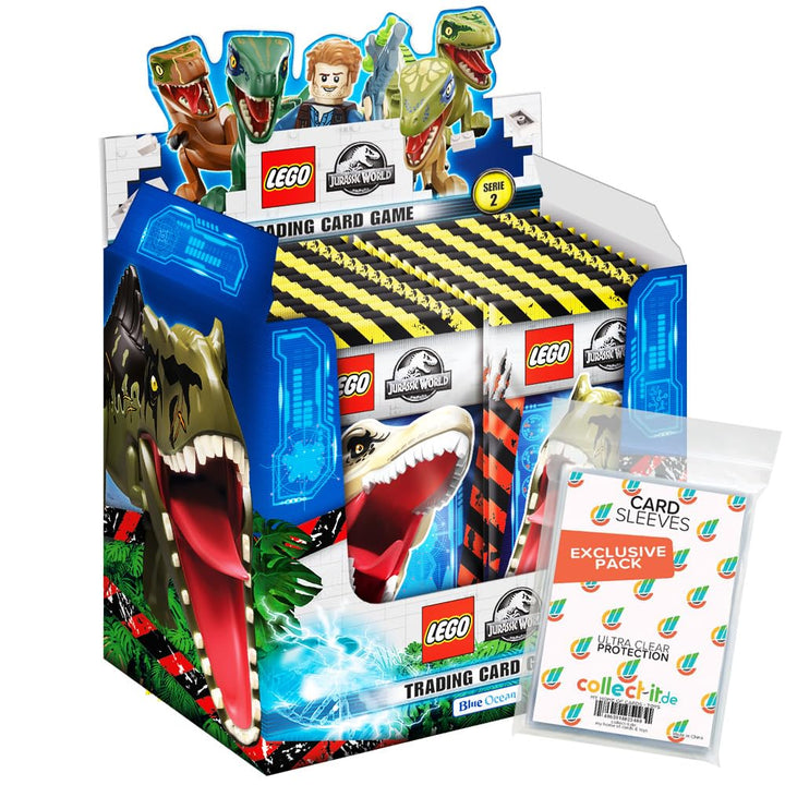 Bundle mit LEGO Jurassic World Trading Cards - Serie 2-1 Display (50 Booster) + Exklusive Collect-it