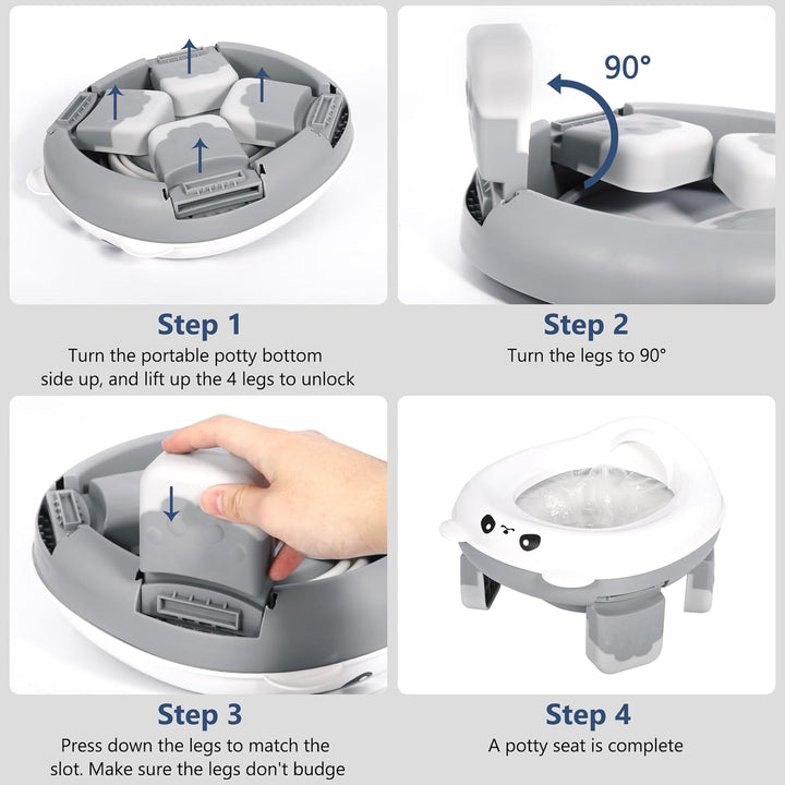 Töpfchen Toilettensitz Kinder, Töpfchen für Unterwegs, Kindsgut Töpfchen, Kindertoilette Anti Rutsch