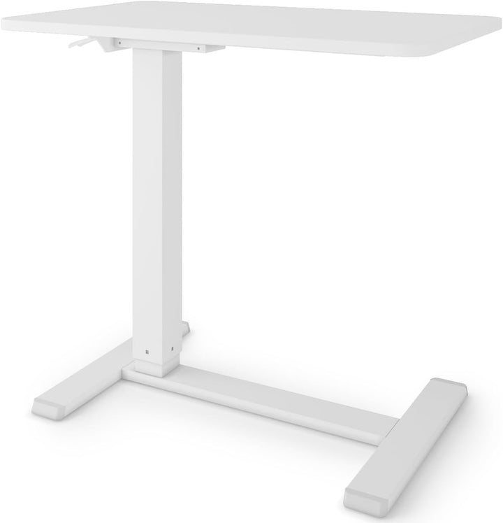 ESMART EACM-121WW 71 x 40 cm Weiss - Mobiler stufenlos pneumatisch höhenverstellbarer Beistelltisch
