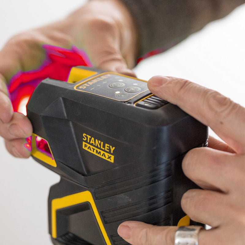 Stanley FatMax Kreuzlinien- und 2-Punktlaser rot FMHT1-77414 (selbstnivellierend, mit roter Diode, G