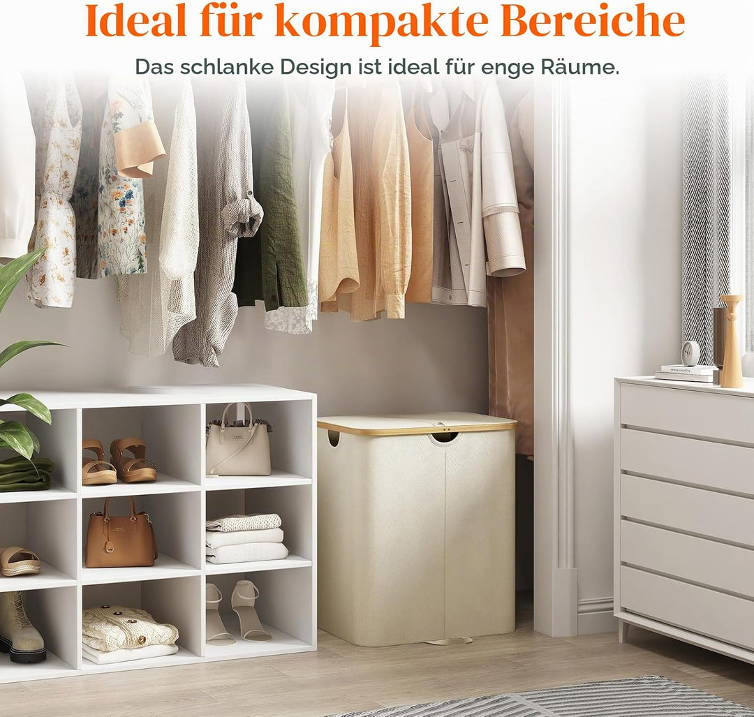 Lifewit 120L Pfandflaschen Sammelbehälter 2 fächer mit Deckel, Gross Pfandflaschen Behälter 2 Traget
