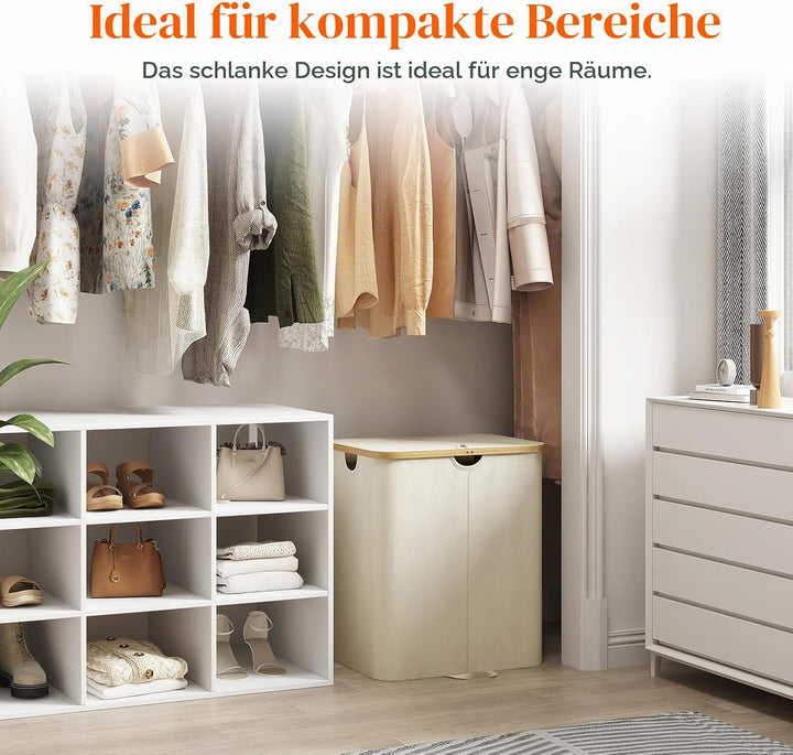 Lifewit 120L Pfandflaschen Sammelbehälter 2 fächer mit Deckel, Gross Pfandflaschen Behälter 2 Traget