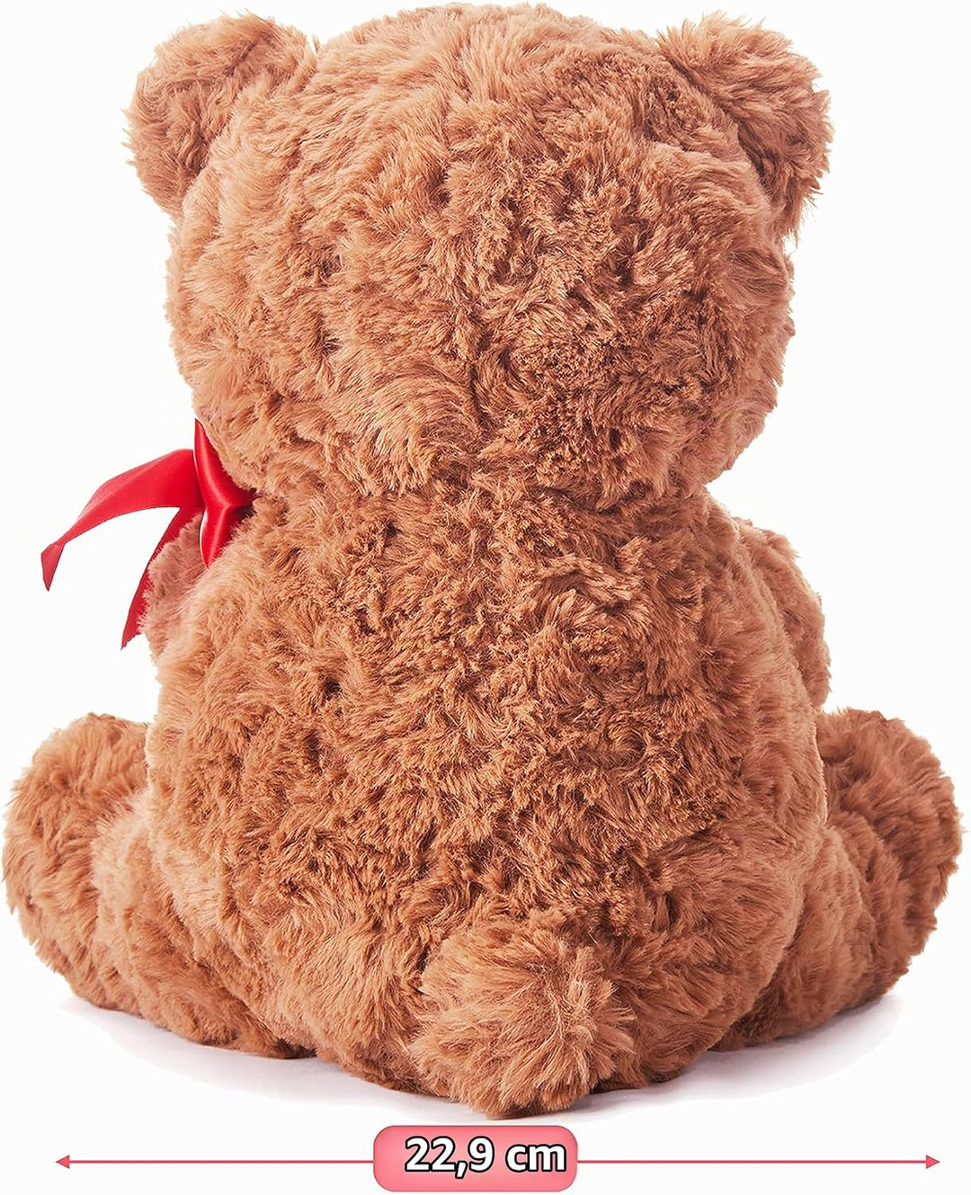 IKASA Teddybär Kuscheltier Liebes Plüschtier mit Schleife für Valentinstag, süsser 27cm Plüsch mit R