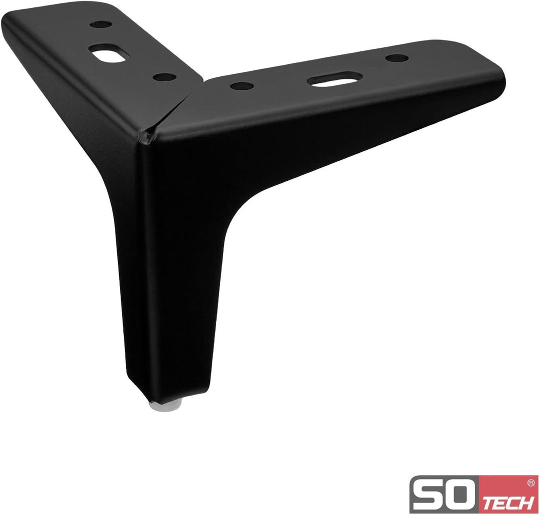 SOTECH 4er Set Möbelfüsse Victor-NANNARP Höhe 100 mm schwarz matt Sockelfüsse Möbelbein Schrankfüsse