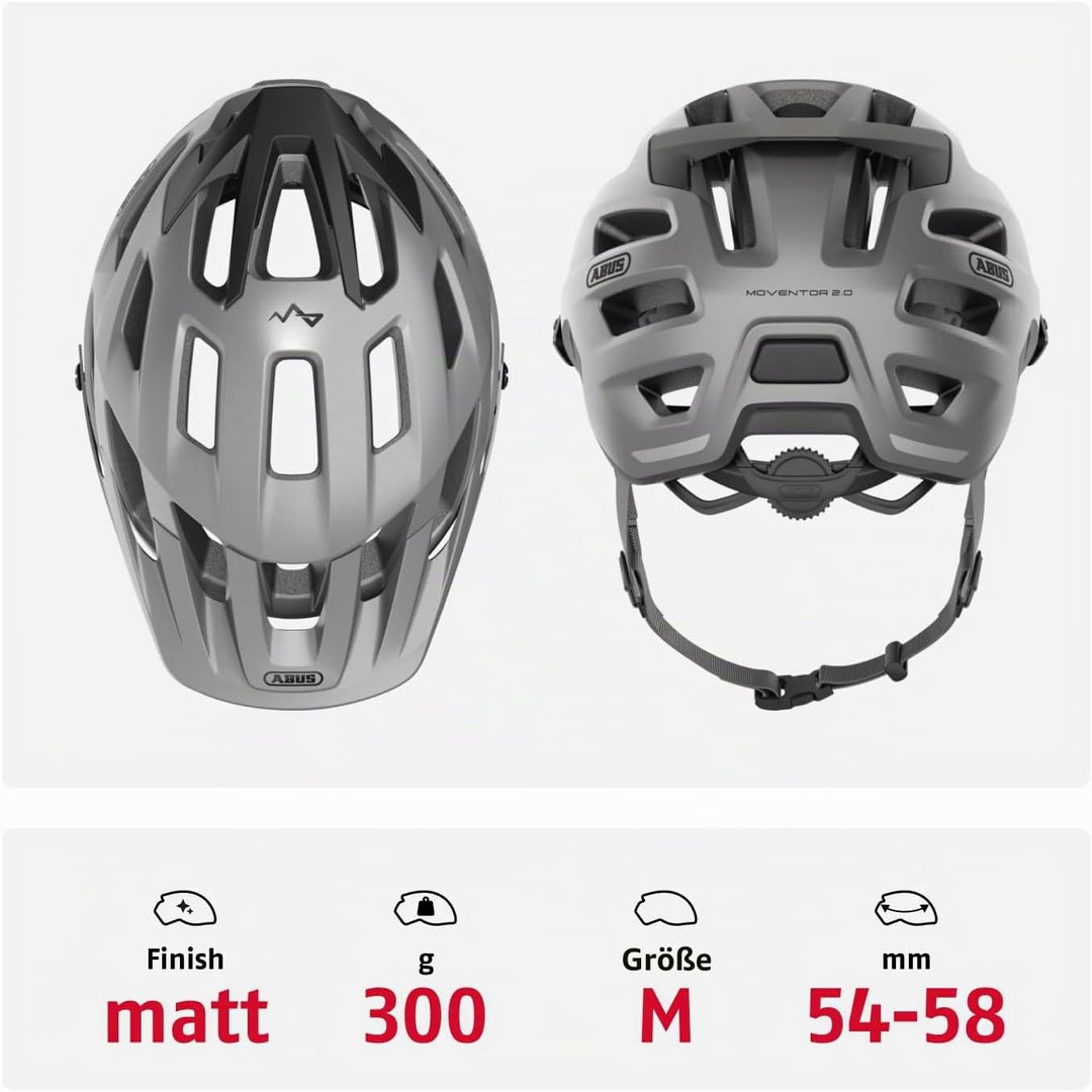 ABUS MTB-Helm Moventor 2.0 - komfortabler Fahrradhelm fürs Gelände - All-Mountain-Helm - für Damen u