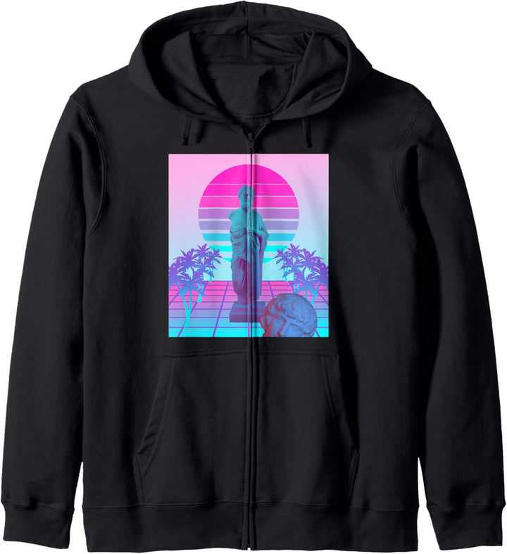 Vaporwave Griechische Statue. Geschenk für Fans von Physik Kapuzenjacke