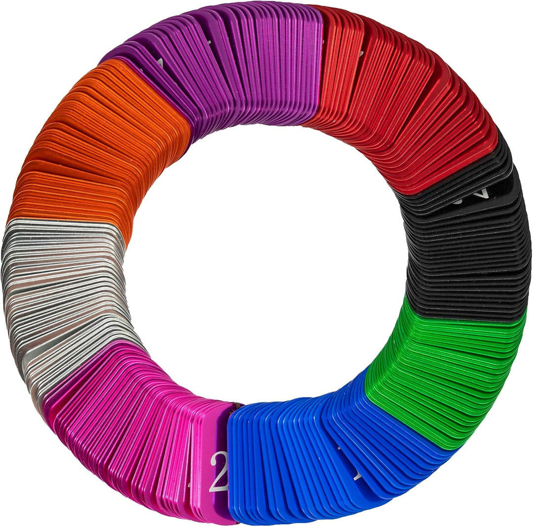 Aluminum Engraved Number Tags Key Tags ID Tags with Key Rings 1-50 Schwarz, 1-50 Schwarz