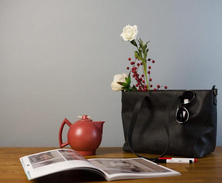 LECONI Schultertasche Henkeltasche für Frauen DIN-A4 Businesstasche für Notebook Handtasche Leder Sh