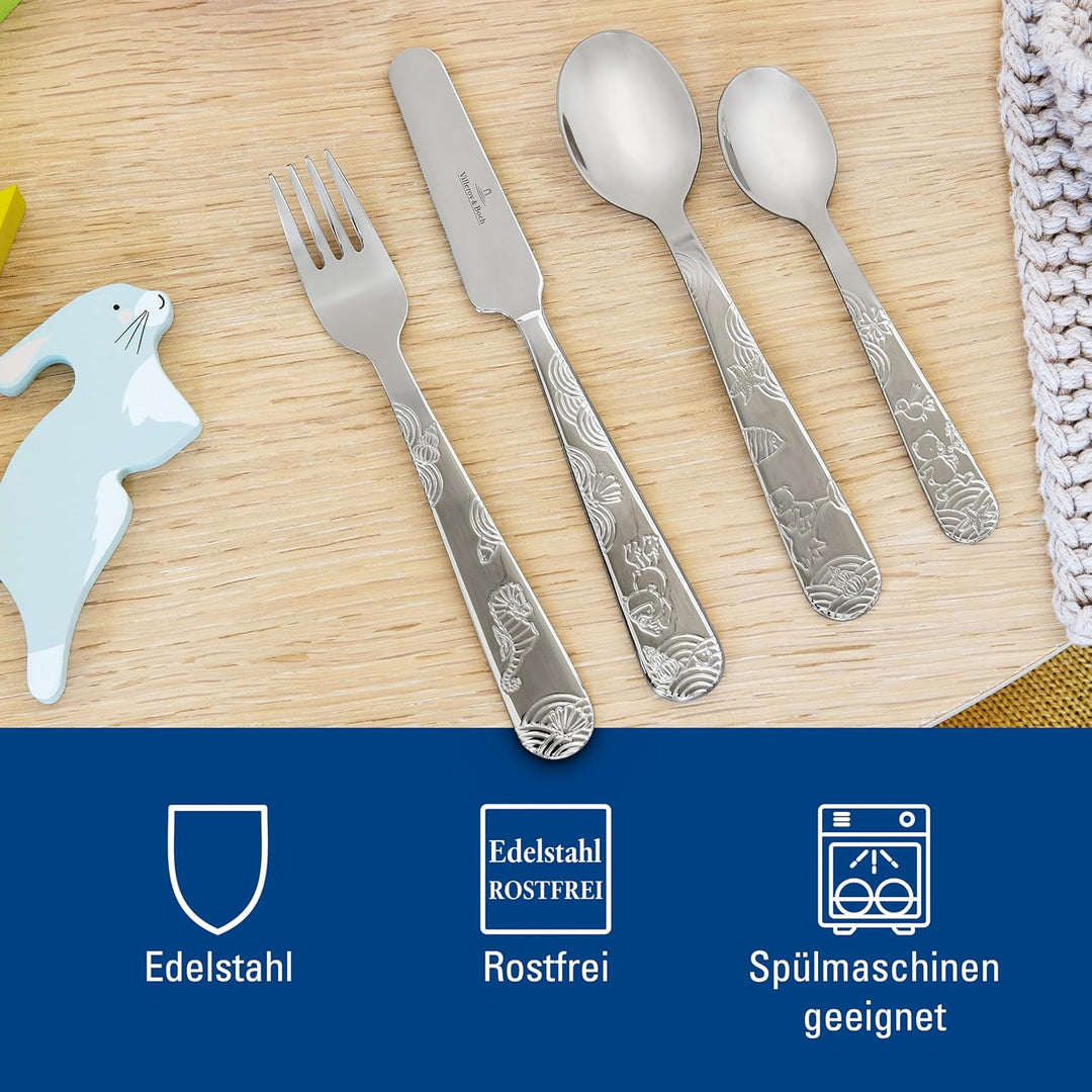 Villeroy &amp; BochVilleroy und Boch Happy as a Bear Kinderbesteck, Besteck-Set | 4-tlg., Edelstahl Kind