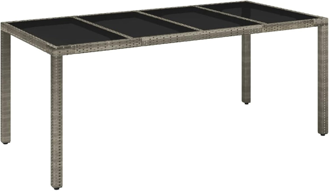 Festnight 7 teilig Garten Sitzgruppe Poly Rattan Gartenmöbel Set 6 Personen Essgruppe Gartentisch mi