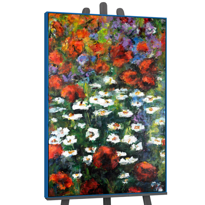 YS-Art Abstrakt Design Acryl Gemälde auf Leinwand Abstrakte blühende Weiten handgemalt Wandbilder Wo