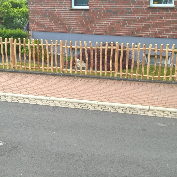 BooGardi Zaunelement Haselnuss · 144 Grössen · 50 x 100 cm (5-6 cm) · Staketenzaun Bausatz für Latte