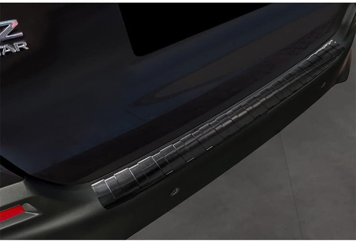 Schwarz Edelstahl Heckstossstangenschutz kompatibel mit Honda Jazz Crosstar Hyrbid 2020- 'Ribs'