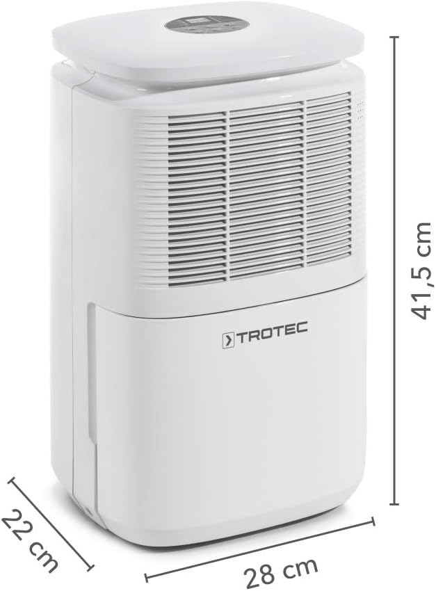 TROTEC Raumentfeuchter elektrisch TTK 30 E – Leistung 12 L/Tag – Fläche 15 m² / 37 m³ – Entfeuchtung