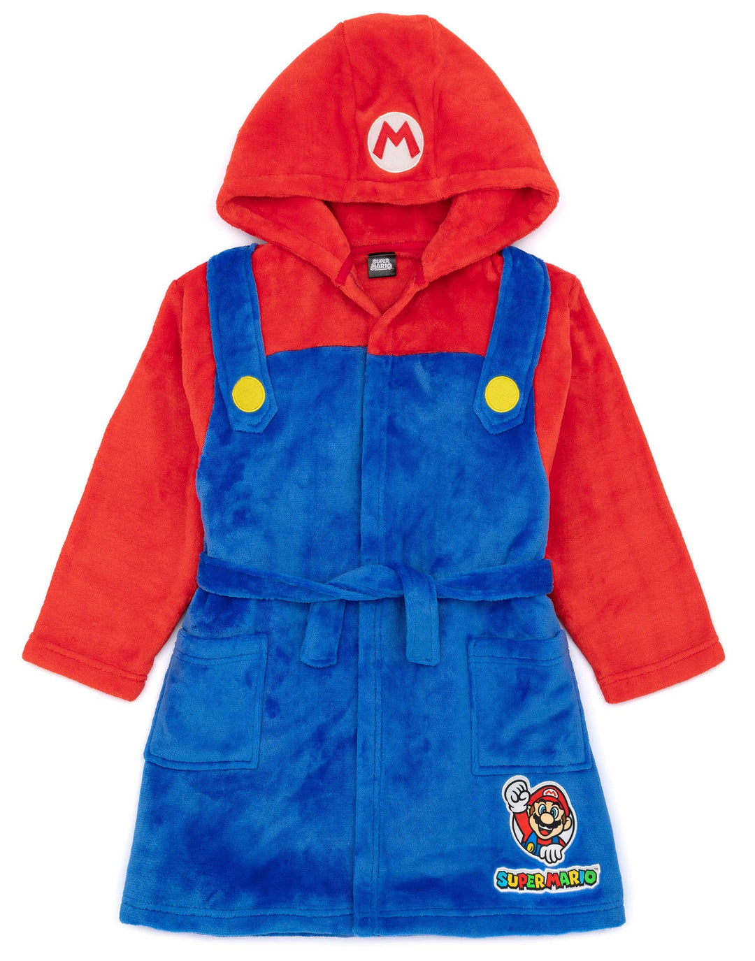 Super Mario Dressing Kleid Kinder Mädchen Jungen Spielcharakter PJS Bademantel 9-10 Jahre Blau, 9-10