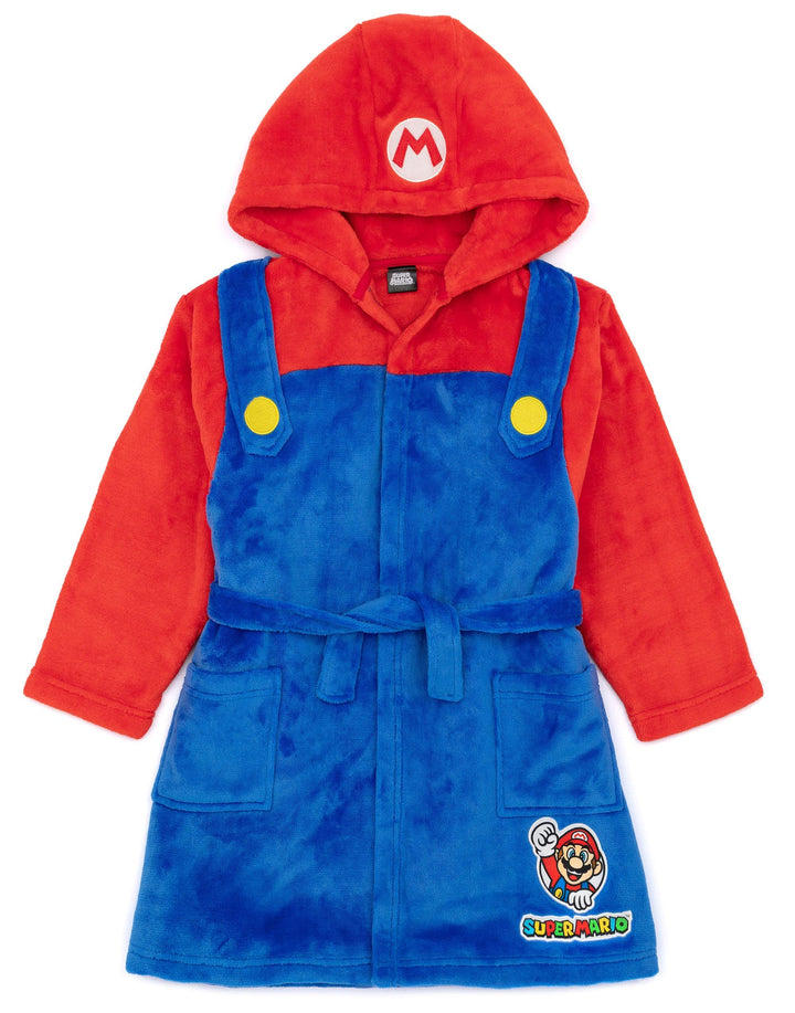 Super Mario Dressing Kleid Kinder Mädchen Jungen Spielcharakter PJS Bademantel 9-10 Jahre Blau, 9-10