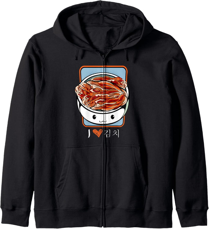 I Love Kimchi Koreanische Küche Banchan Chinakohl Salat Kapuzenjacke