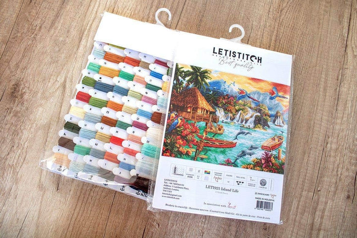 Letistitch Leti925 Kreuzstich Set, Mehrfarbig, 44x33cm
