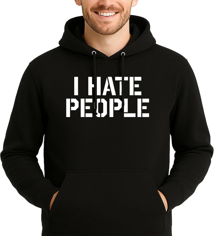 Huuraa Unisex Hoodie I Hate People Geschenk Pullover Grösse S-3XL Vegan I Hate Geschenkidee S Deep B
