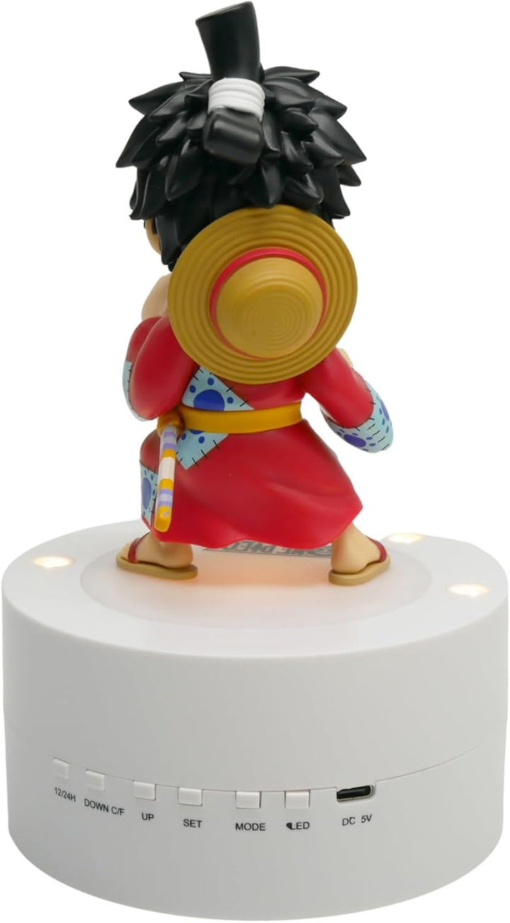 Teknofun - Wecker One Piece - Luffy in Kimono - Beleuchteter Retro-Bildschirm - Digital Display - Pr