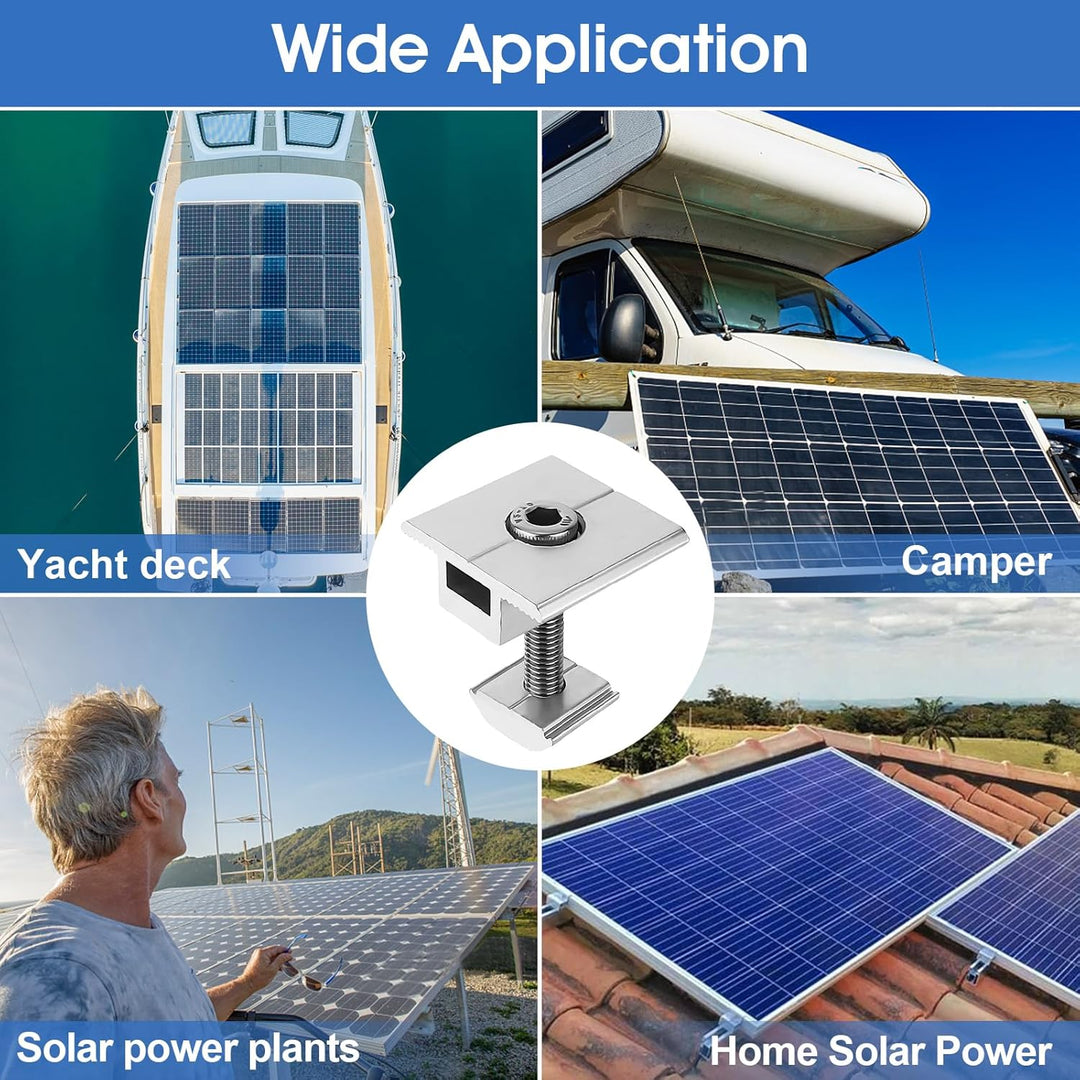 Solarmodul Halterung,Alu Befestigungssystem Trapezblech PV Befestigungsschiene, Solarpanel Halter fl