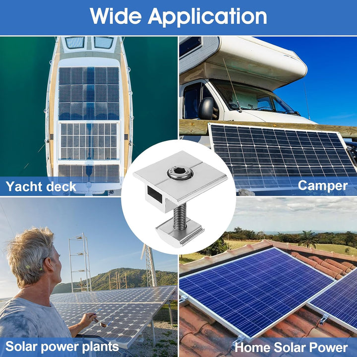 Solarmodul Halterung,Alu Befestigungssystem Trapezblech PV Befestigungsschiene, Solarpanel Halter fl