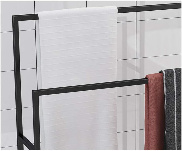 WING Handtuchhalter freistehend Handtuchständer Metall Bad Handtuchstangen, treppenförmiger Handtuch