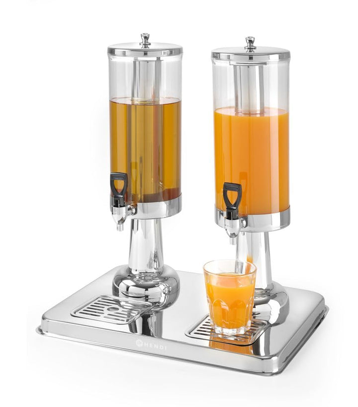 HENDI Saftspender, 6L, Wasserspender, Limonadenspender, Inkl. Tropffreiem Ablashahn, 415x315x(H)490m
