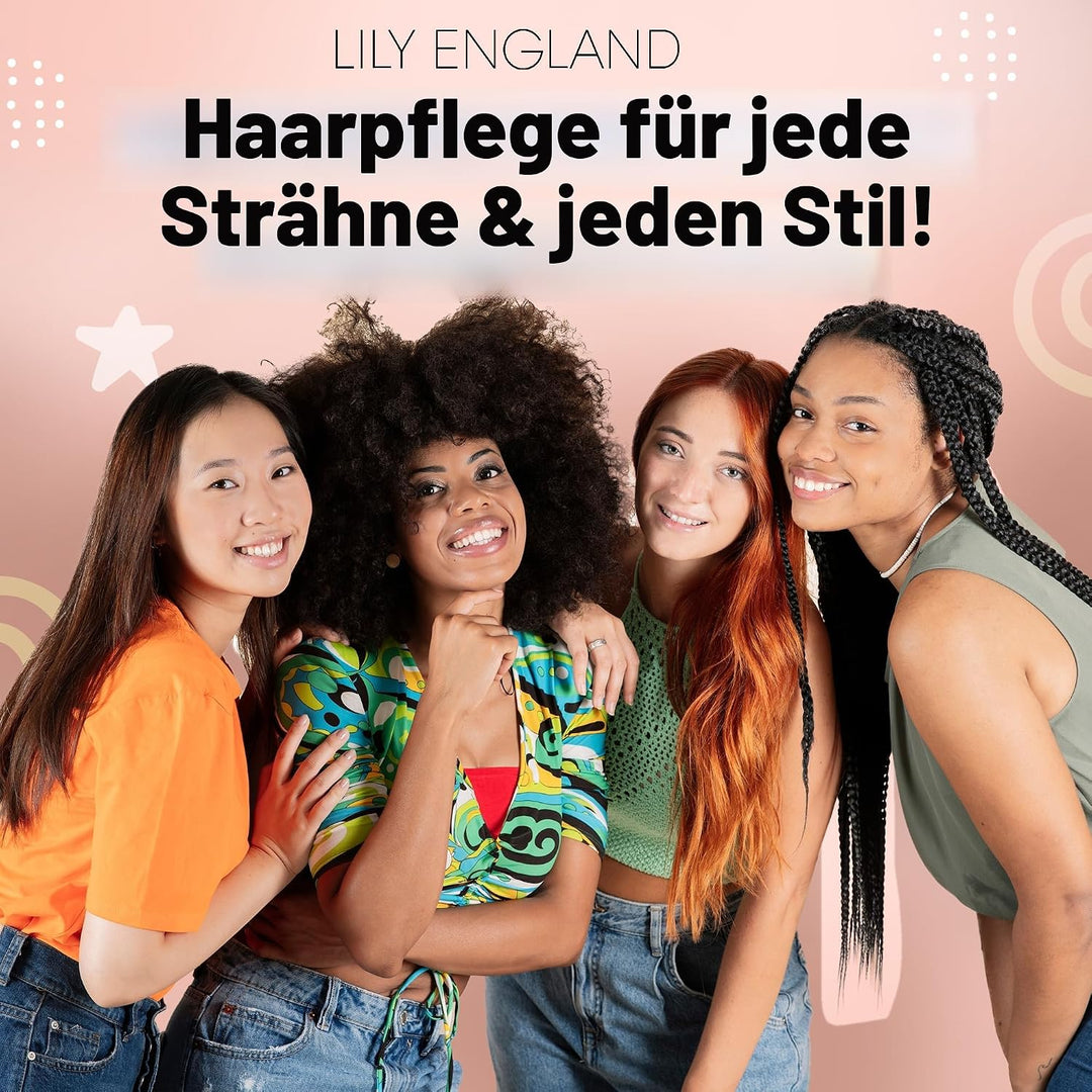 Lily England Haarpflege-Set für Teenager-Mädchen, Bürste &amp; Kamm, 6-teilig
