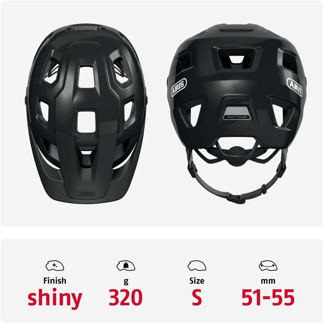 ABUS MTB-Helm MoTrip - robuster Fahrradhelm mit höhenverstellbarem Schirm für Mountainbiker - indivi