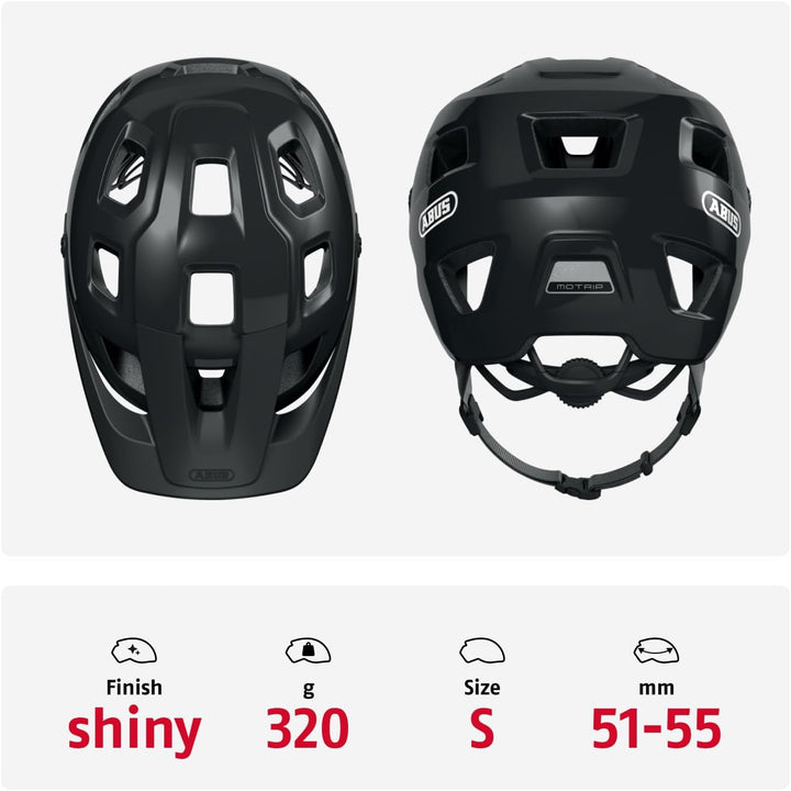 ABUS MTB-Helm MoTrip - robuster Fahrradhelm mit höhenverstellbarem Schirm für Mountainbiker - indivi