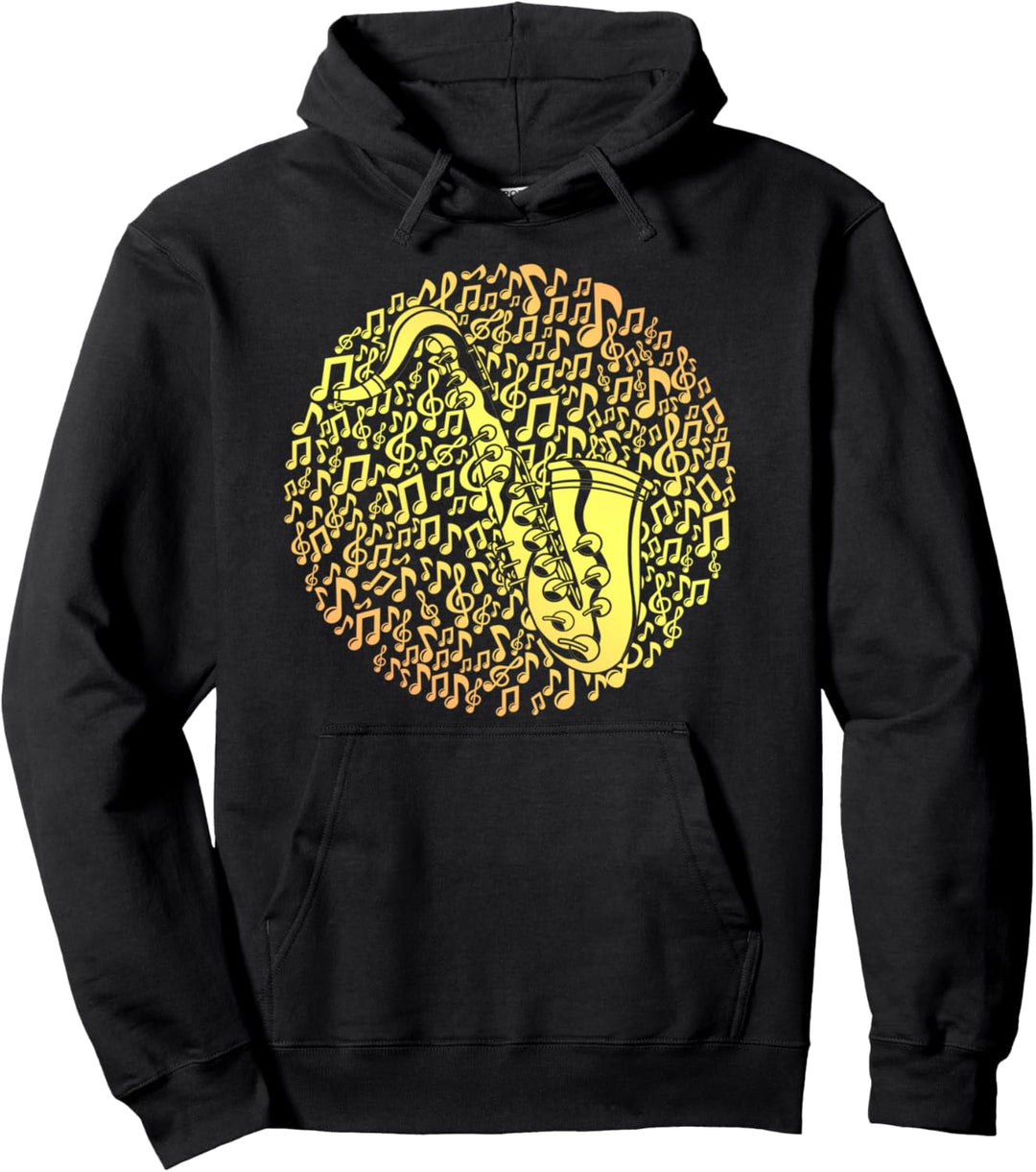 Jazz Musik Saxophonist Musikinstrument Musiker Saxophon Pullover Hoodie